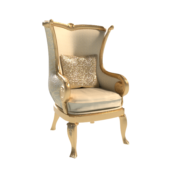 GOLDEN DAMASK CHAIR